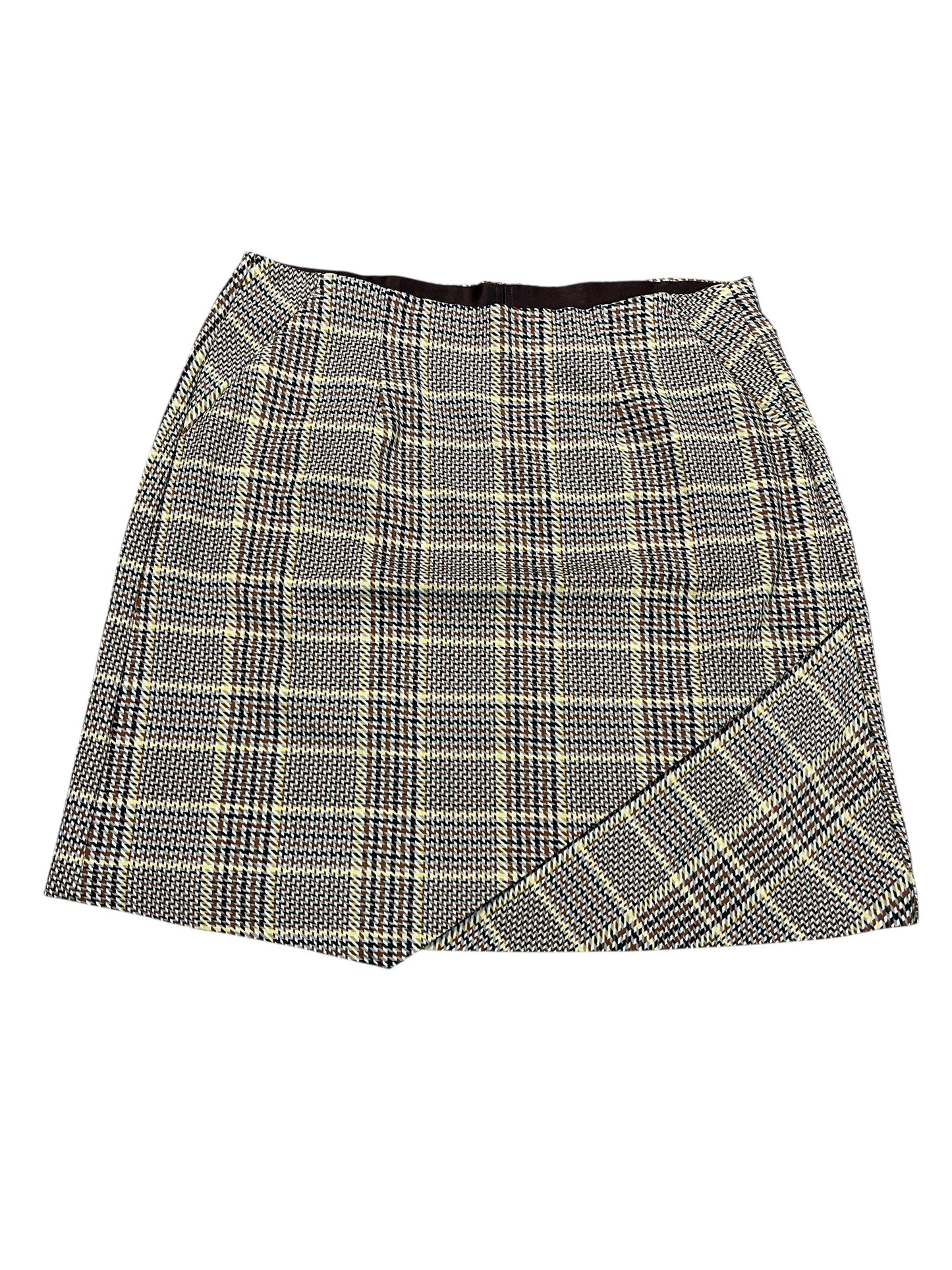 Skirt Mini & Short By Cabi In Brown & Yellow, Size:M