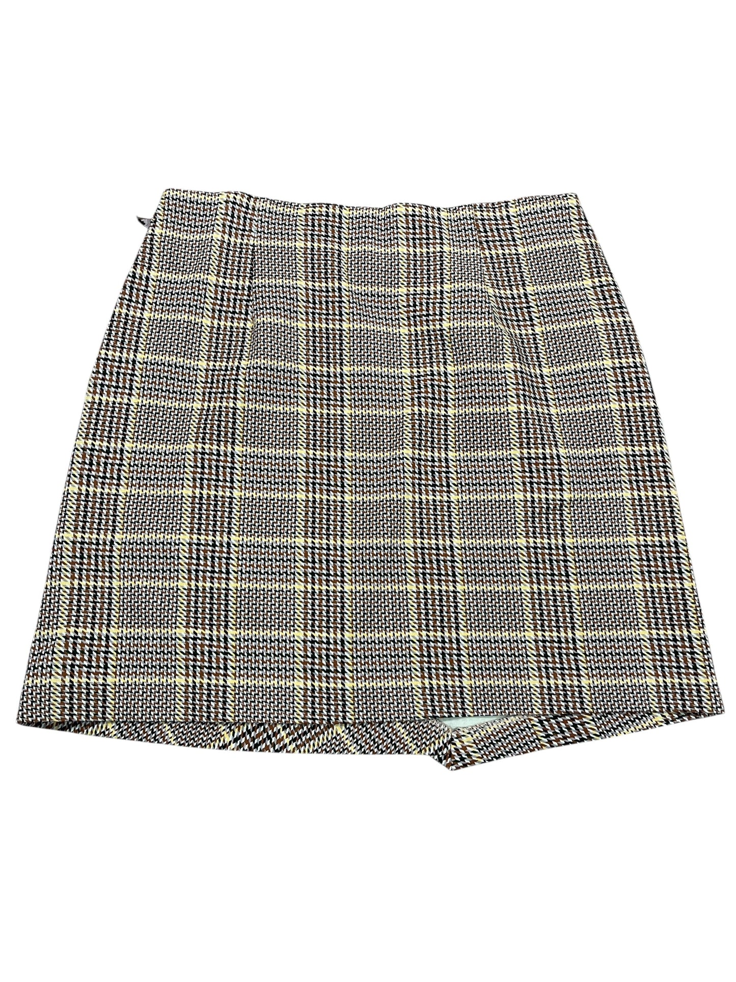 Skirt Mini & Short By Cabi In Brown & Yellow, Size:M