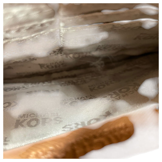 Wristlet Designer By Michael Kors In Cream & Tan, Size:Large