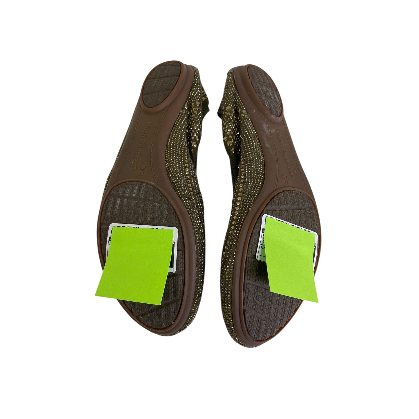 Shoes Flats By Hush Puppies In Green, Size:7.5