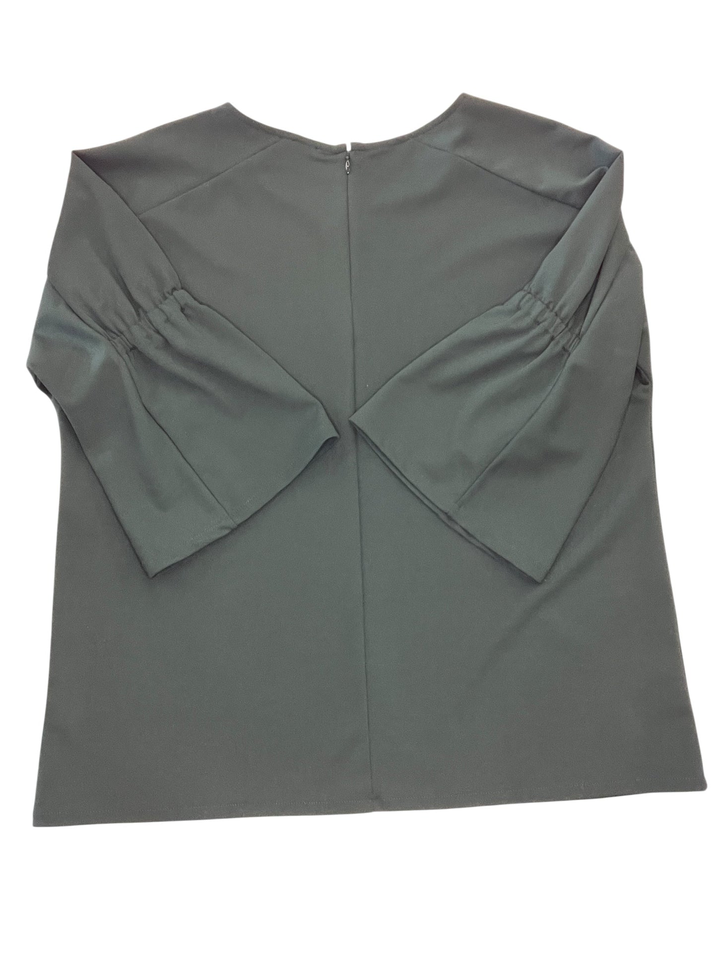 Blouse 3/4 Sleeve By Ann Taylor In Green, Size:Xl