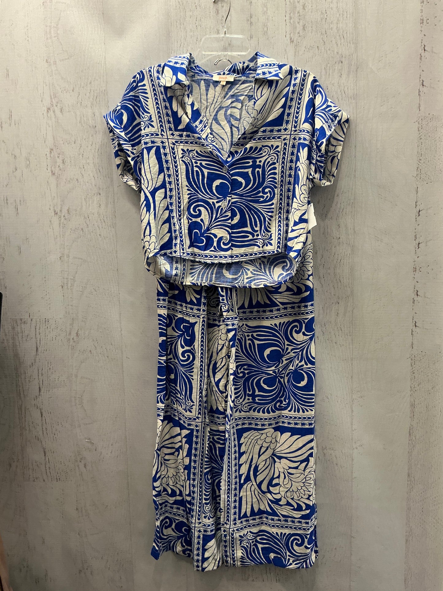 Handbag By Vera Bradley In Blue & White, Size:Small