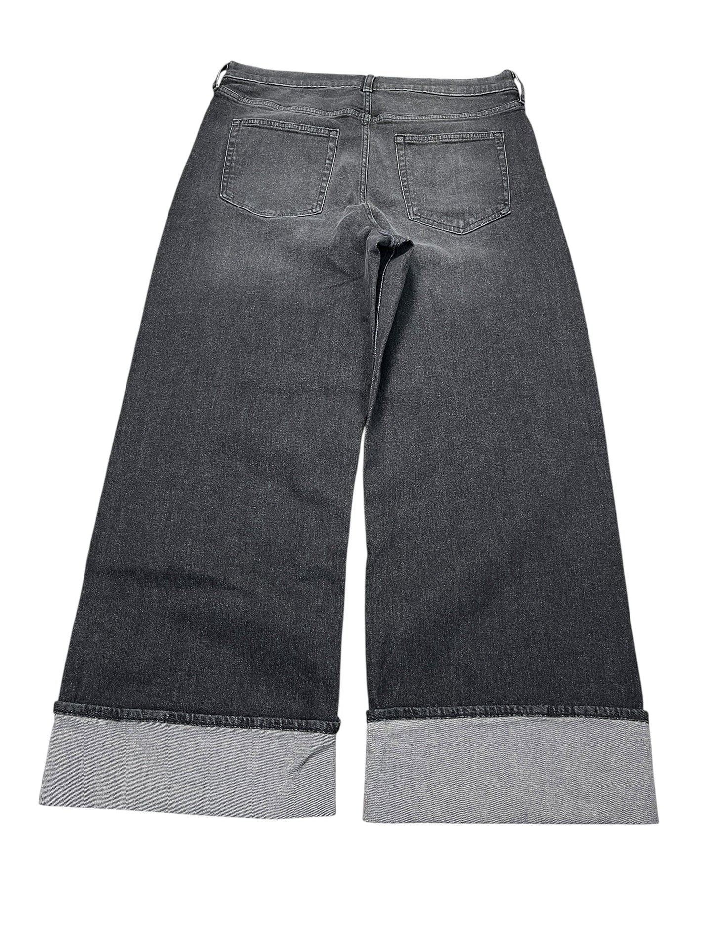 Jeans Wide Leg By Gap In black, Size:16