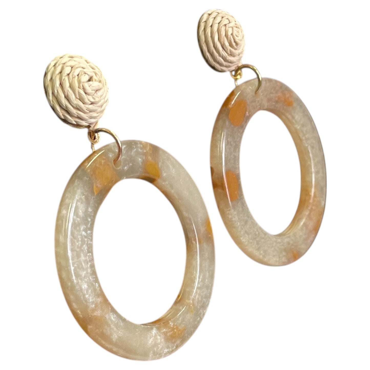 EARRINGS DANGLE/DROP by CME In TAN