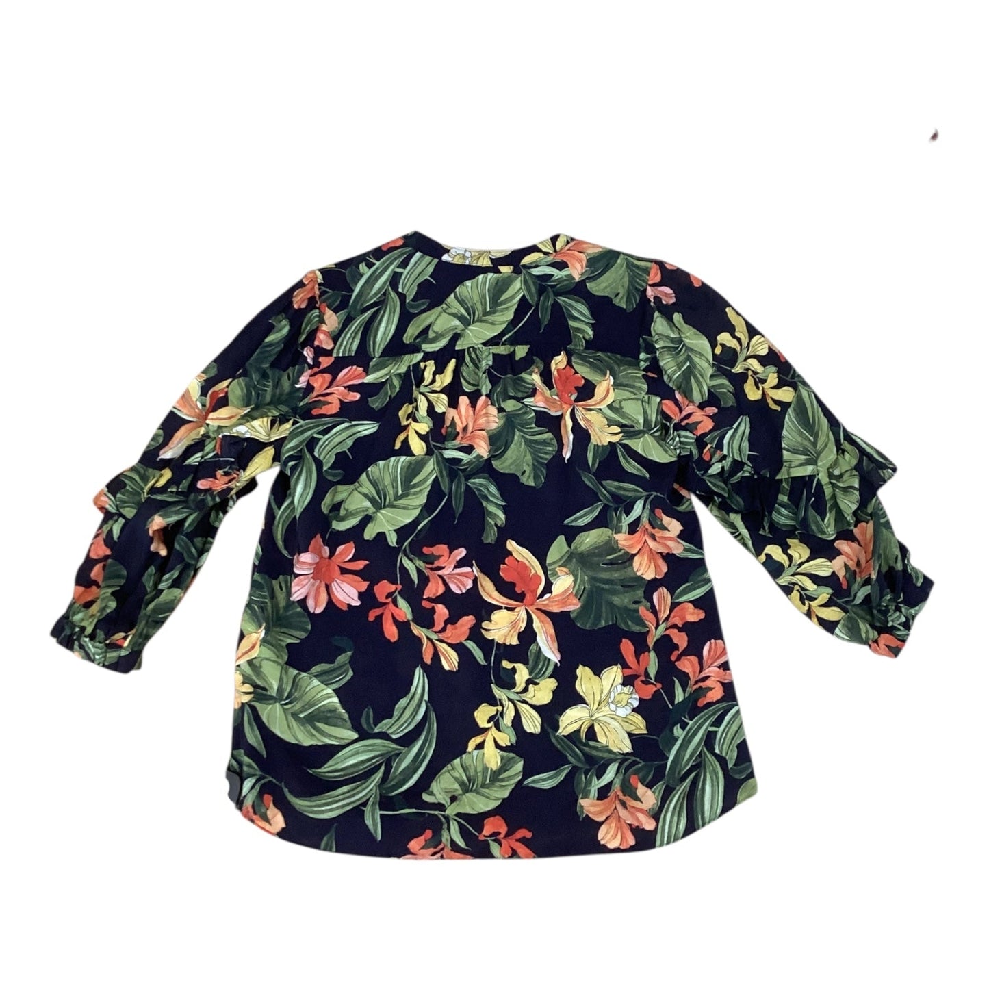 Top 3/4 Sleeve By Chicos In Navy, Size:CHICOS SIZE 0/SMALL