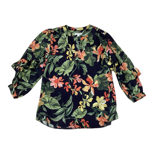 Top 3/4 Sleeve By Chicos In Navy, Size:CHICOS SIZE 0/SMALL