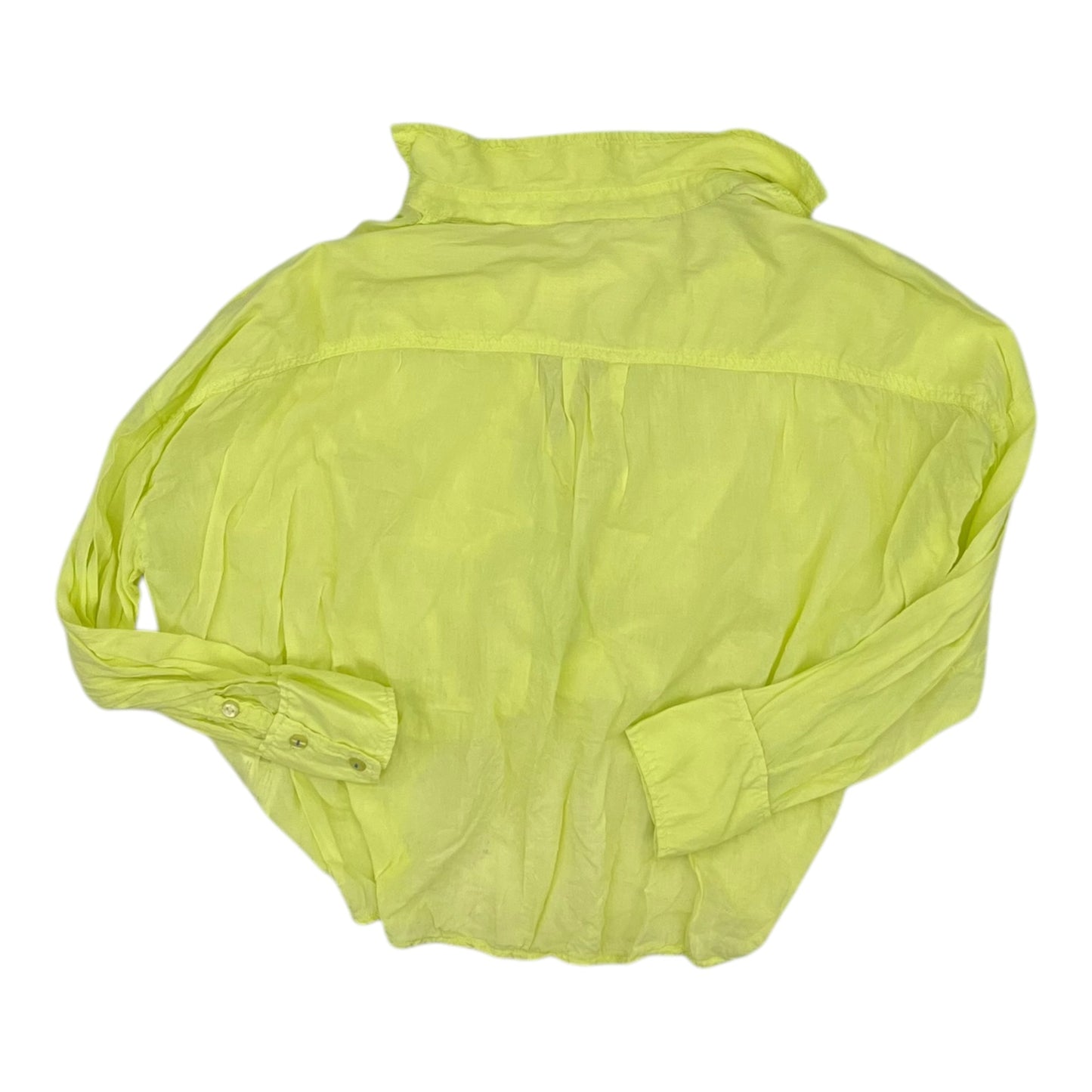 Blouse Ls By Pilcro In Yellow, Size:S