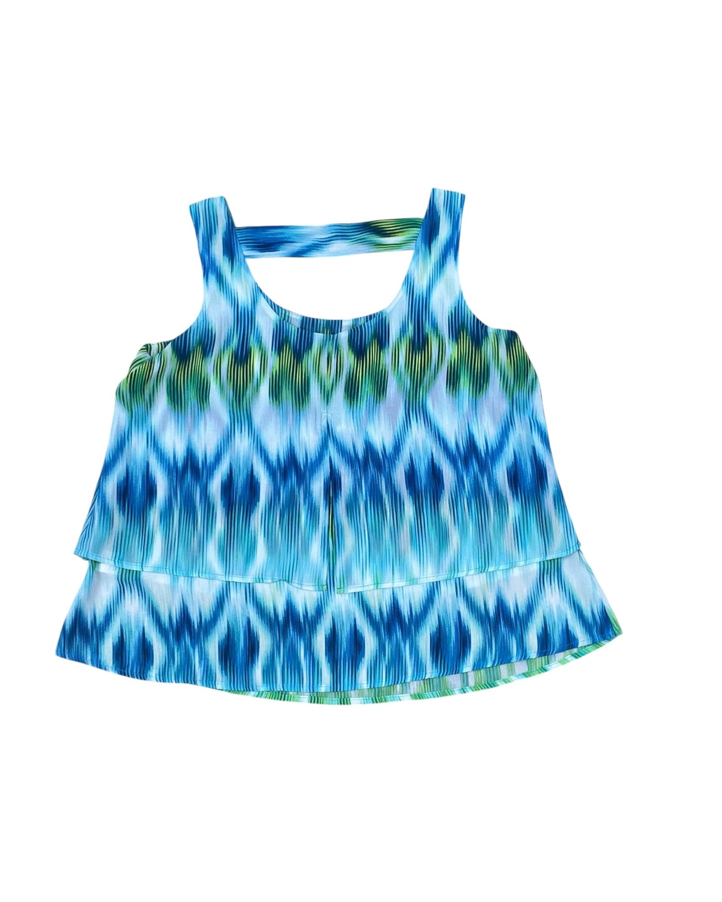 Top Sleeveless By Zac And Rachel In Blue & Green, Size:M