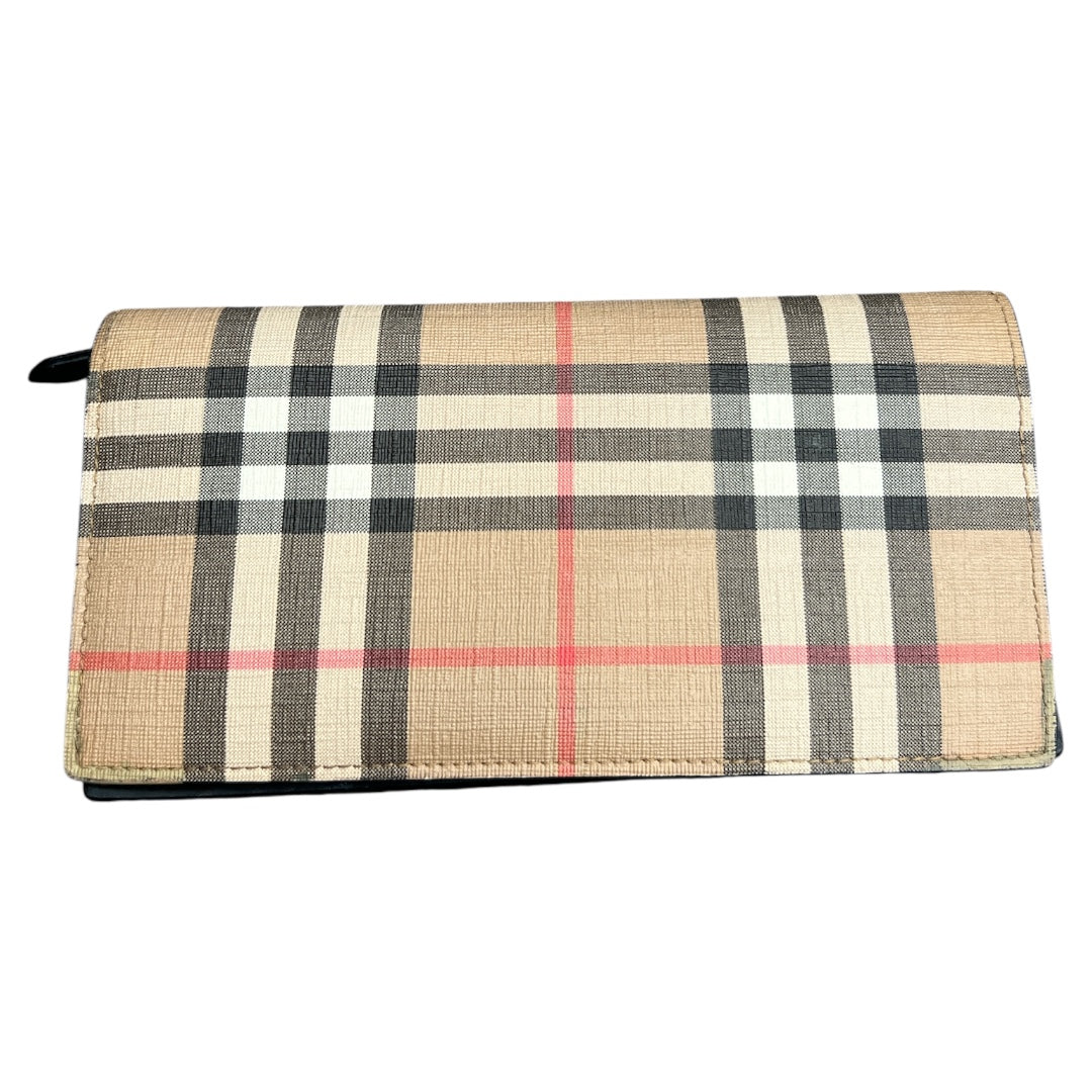 Wallet Luxury Designer By Burberry In Plaid Pattern, Size:Large