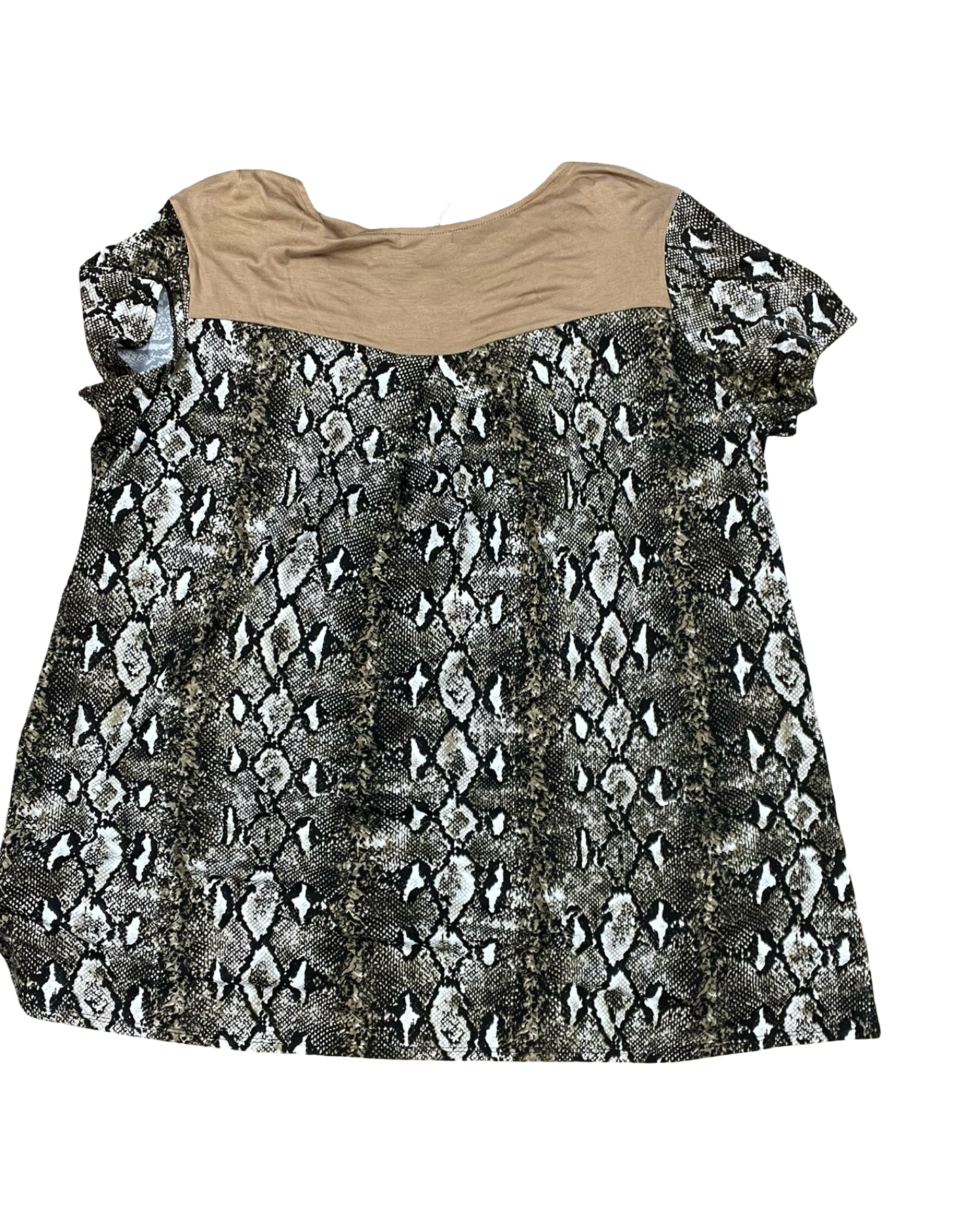 Top Ss By Clothes Mentor In Snakeskin Print, Size:2X