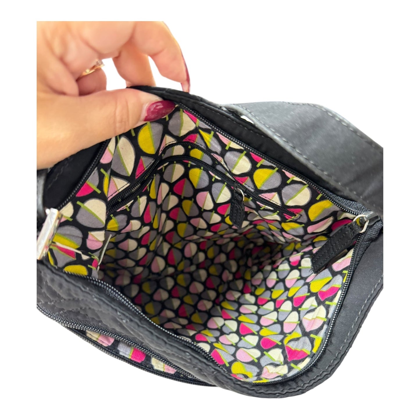 Handbag By Vera Bradley In Black, Size:Medium