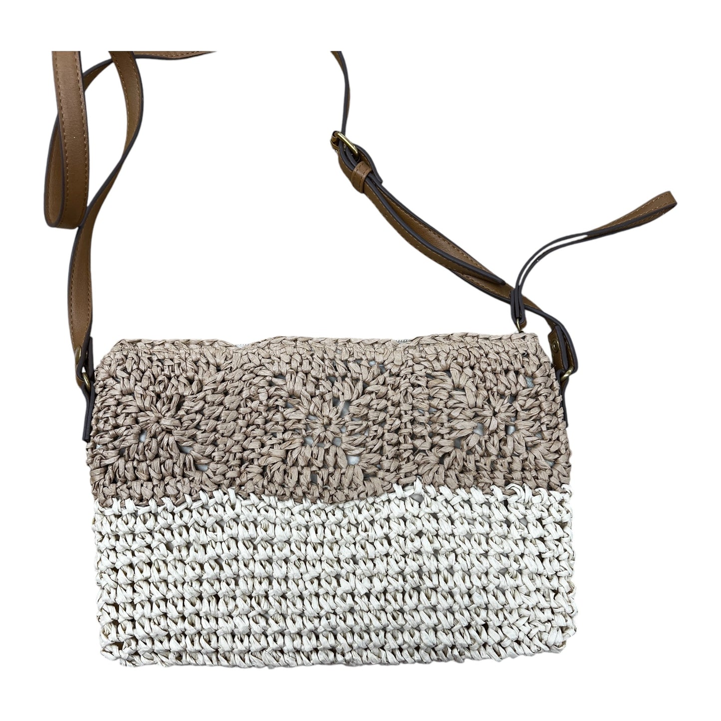 Crossbody By Style And Company In Brown & Cream, Size:Medium