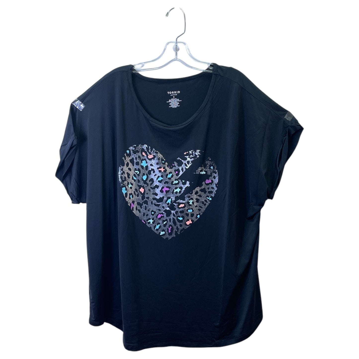 Athletic Top Ss By Torrid In Black, Size:3X
