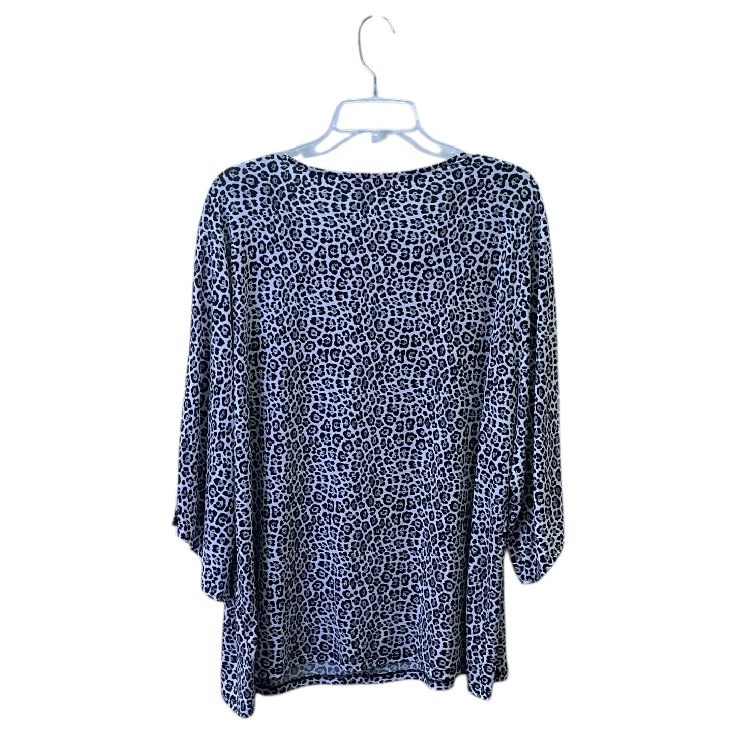 Top 3/4 Sleeve By Michael By Michael Kors In Black & White, Size:3X