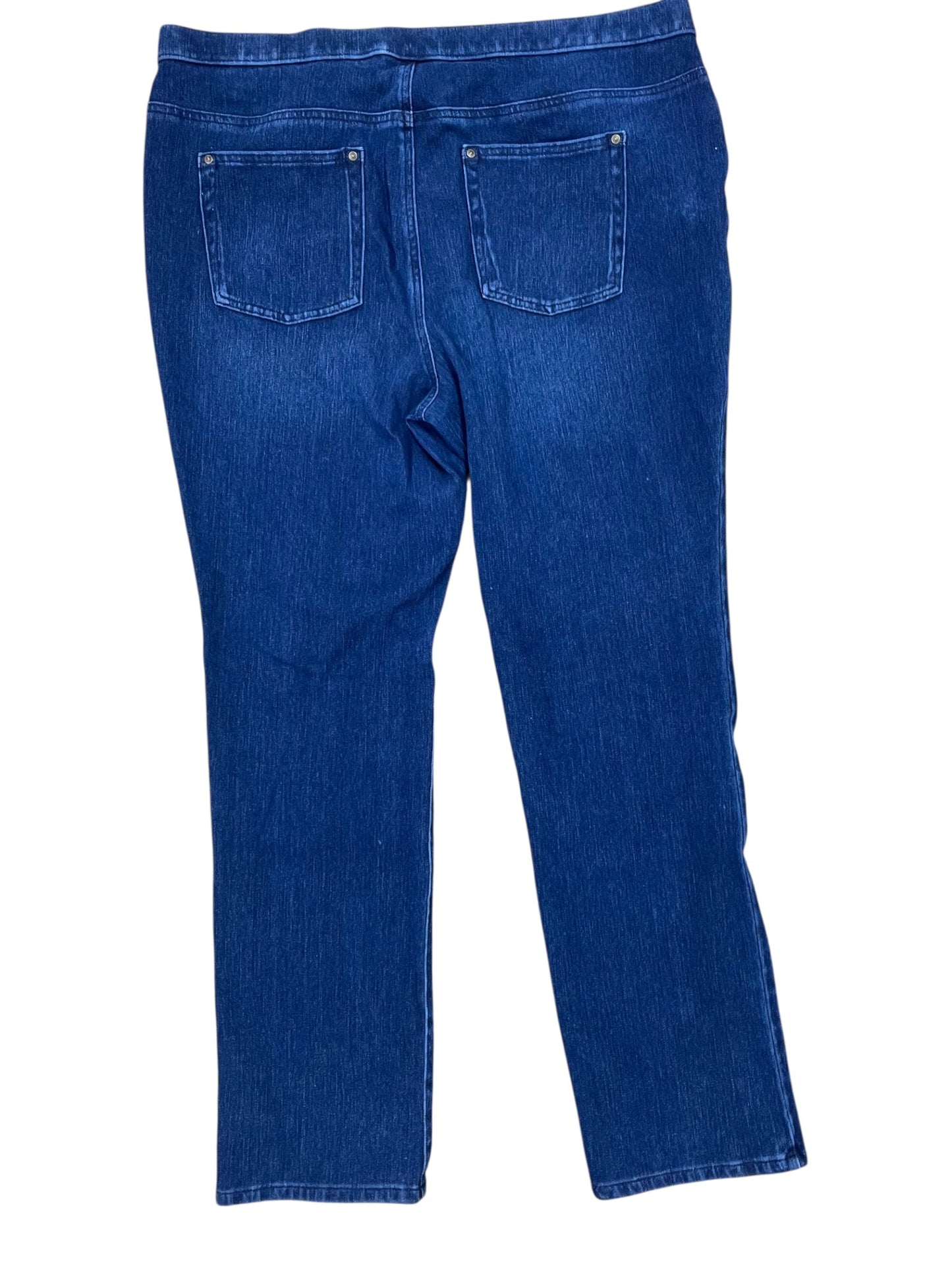 Jeans Jeggings By Belle By Kim Gravel In Blue Denim, Size:20