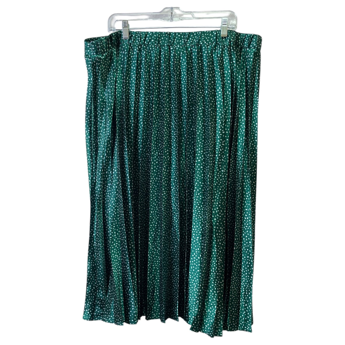 Skirt Midi By Ava & Viv In Green, Size:1X