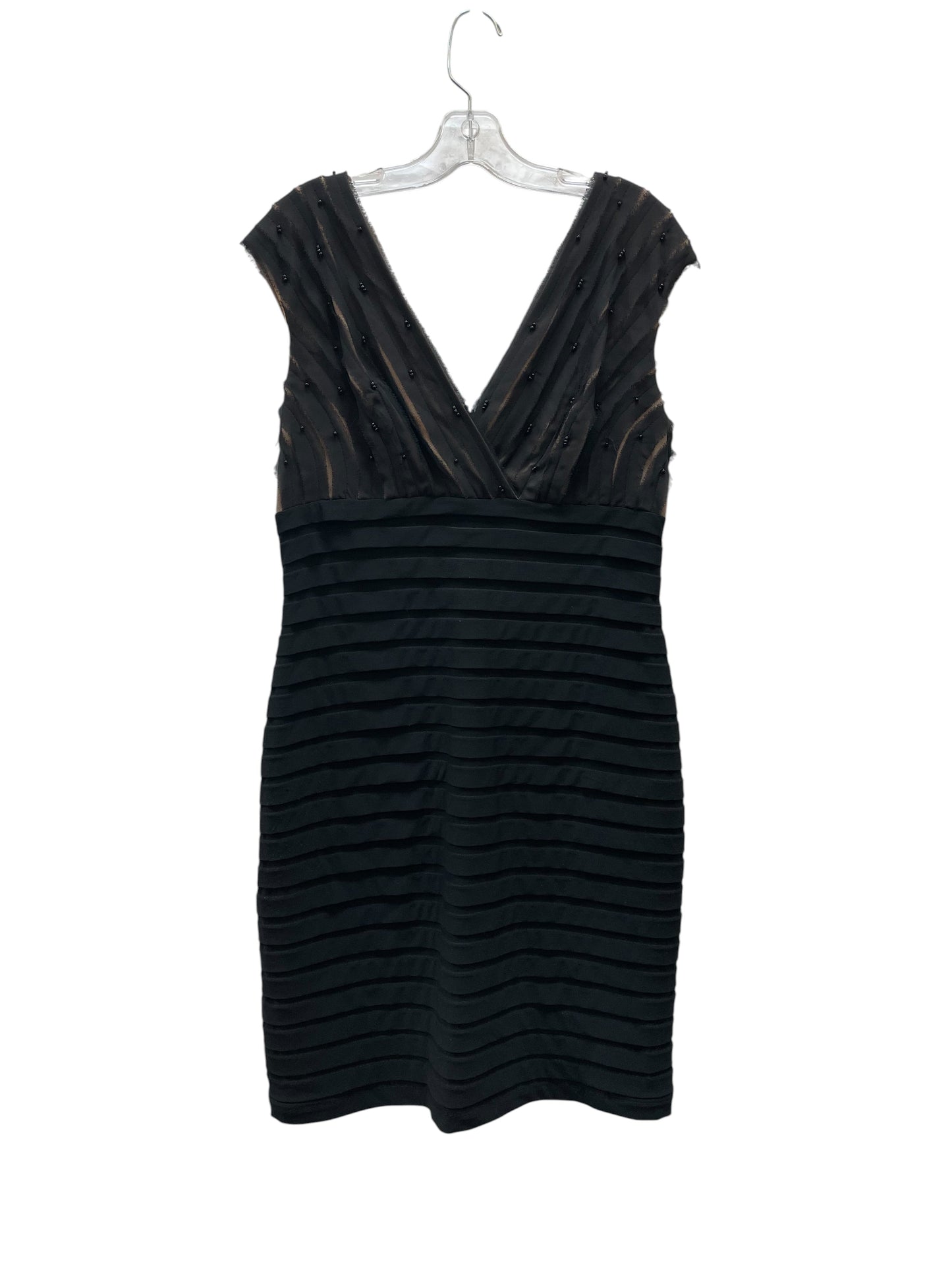 Dress Casual Midi By Adrianna Papell In Black, Size:14