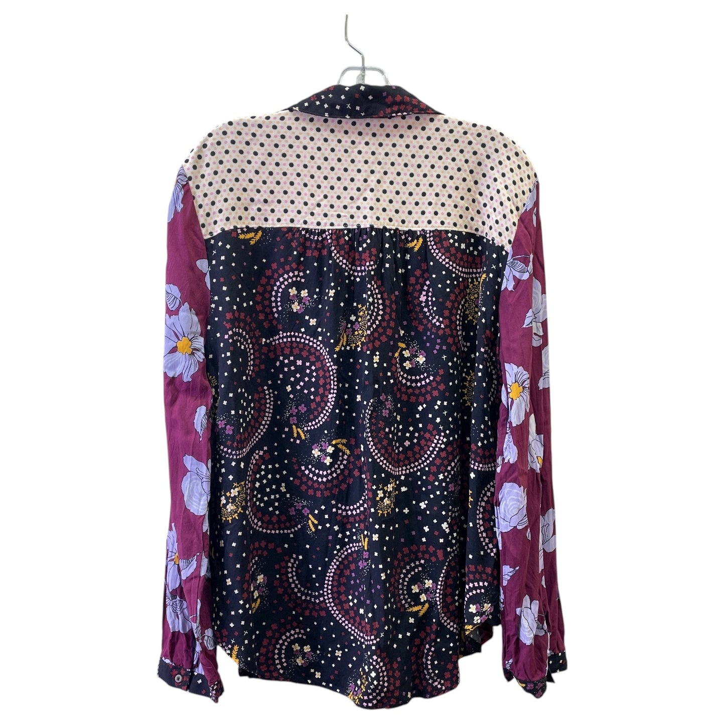 Blouse Ls By Maeve In Purple, Size:Xl