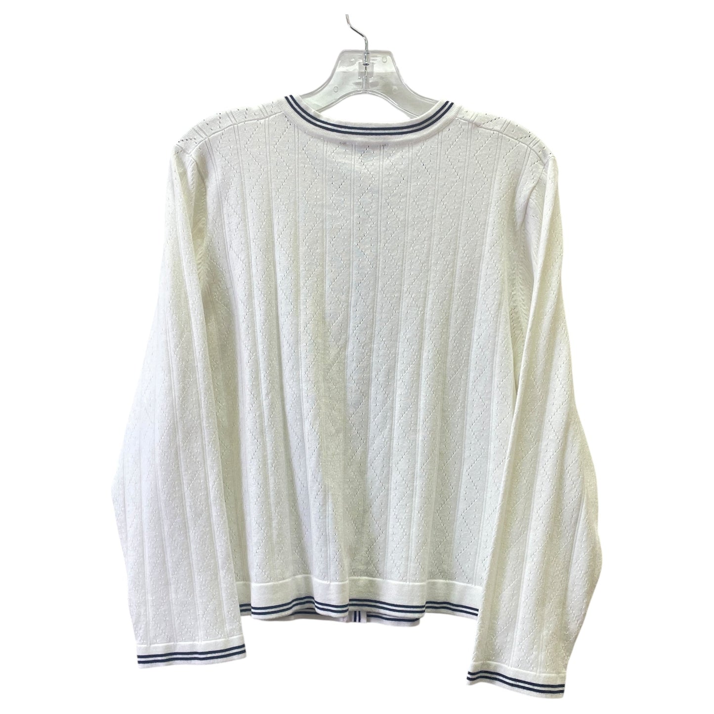 Sweater Cardigan By Adrianna Papell In Cream, Size:1X