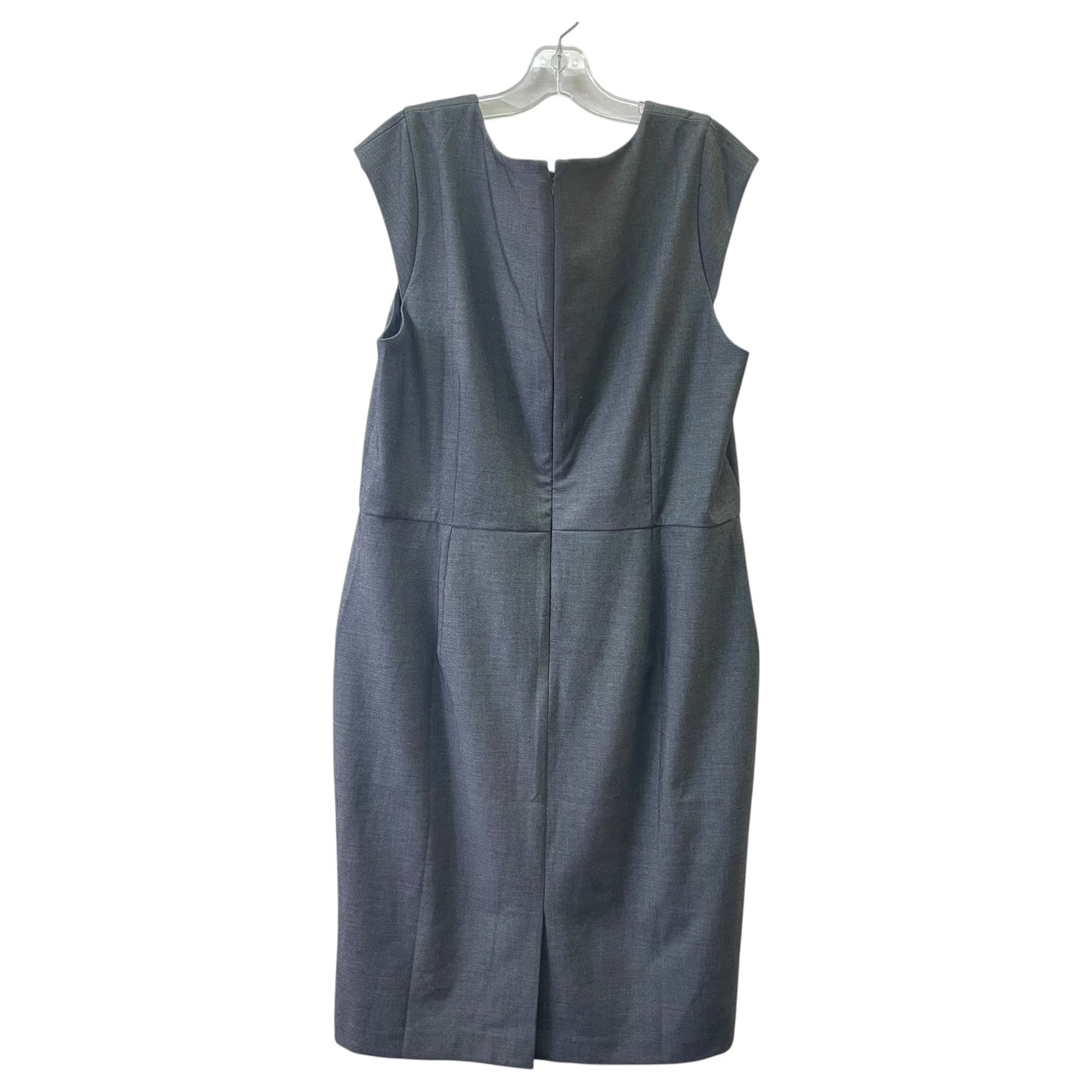 Dress Casual Midi By Ann Taylor In Grey, Size:1X