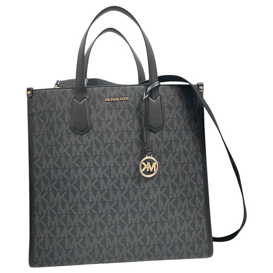 Tote Designer By Michael Kors In Black & Grey, Size:Large