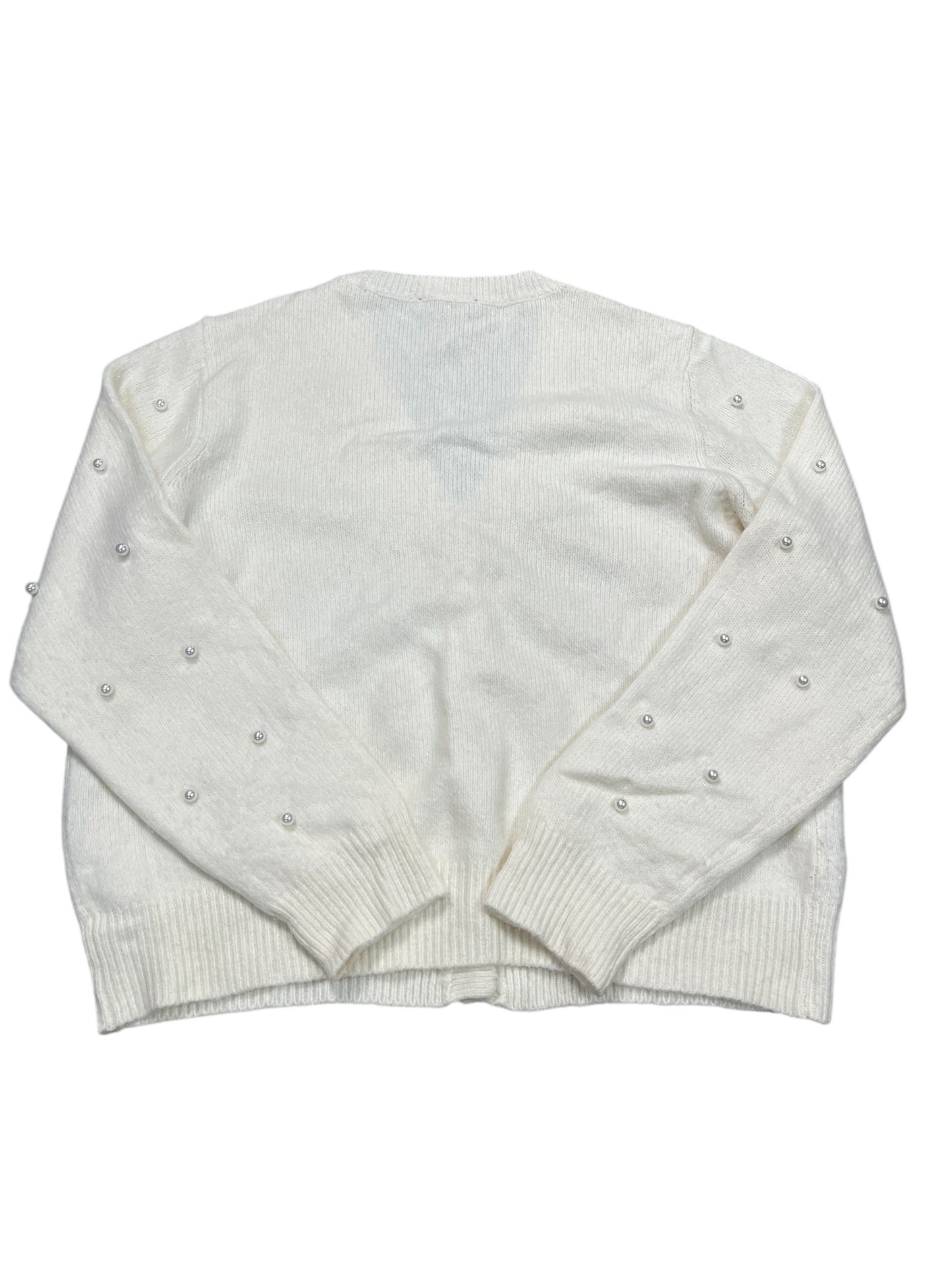 Cardigan By Ann Taylor In White, Size:Xl