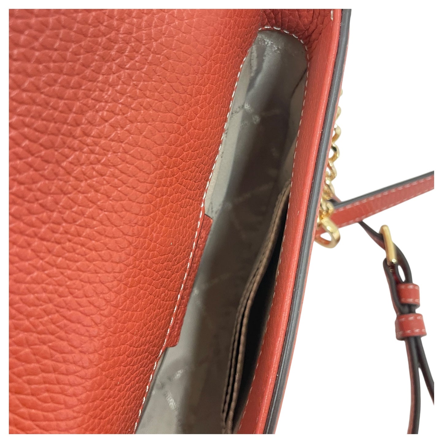 Crossbody Luxury Designer By Michael Kors In Orange, Size:Small