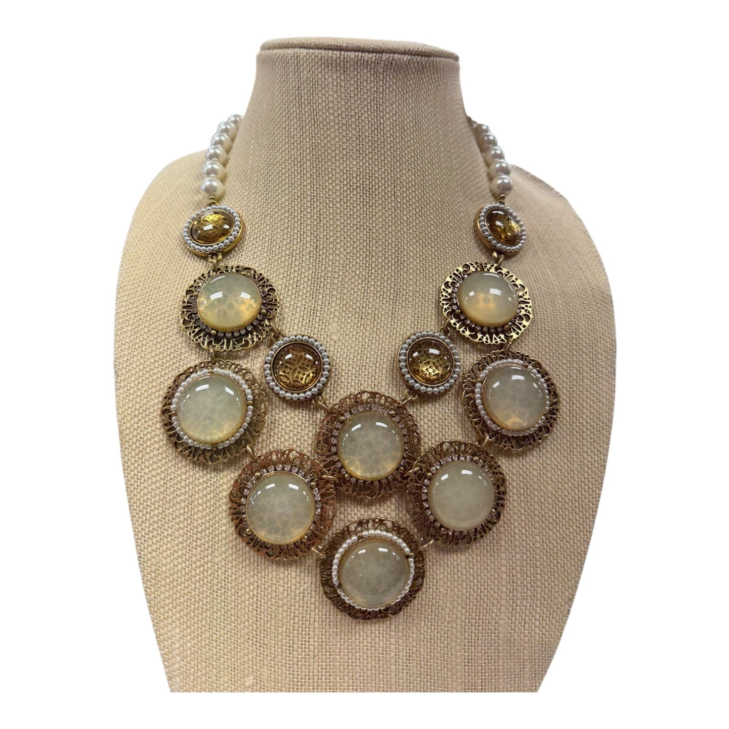 Necklace Statement By Chicos In Cream