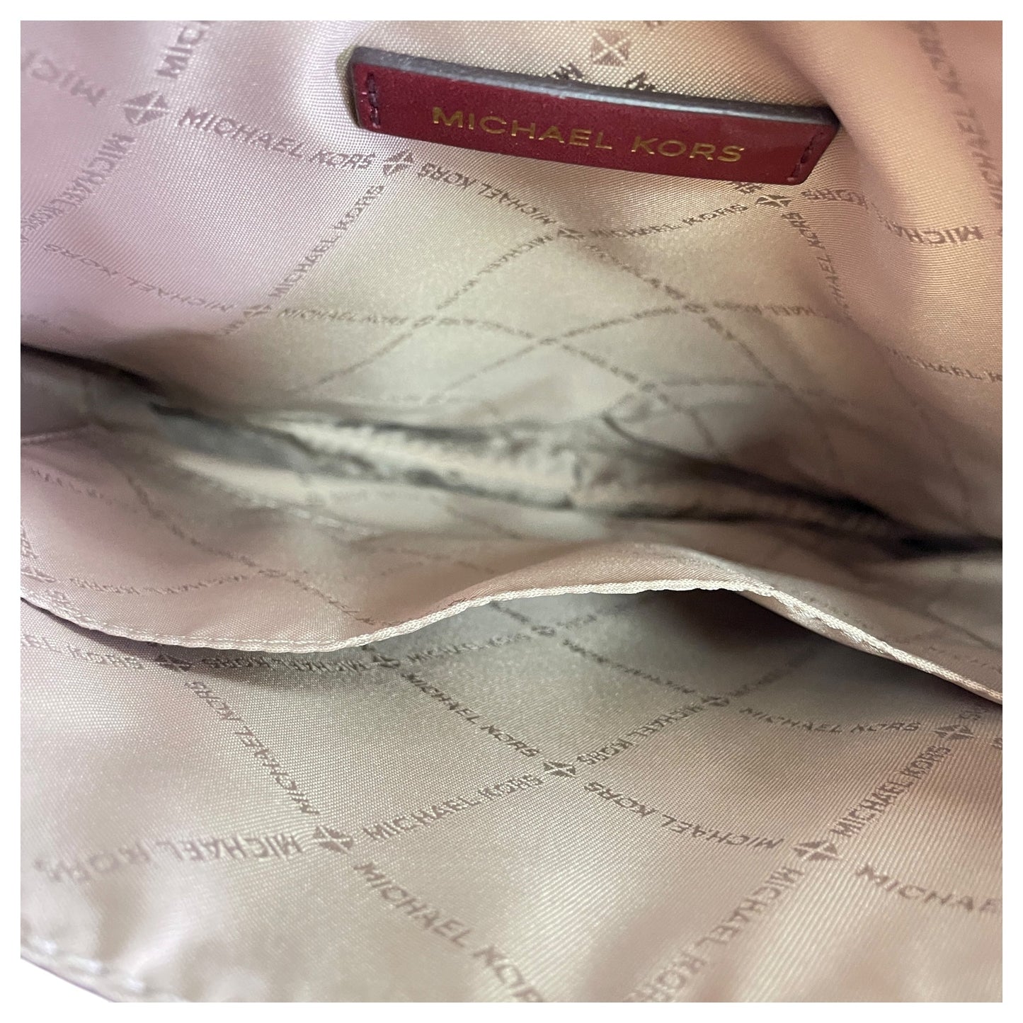 Tote Designer By Michael Kors In Maroon, Size:Medium