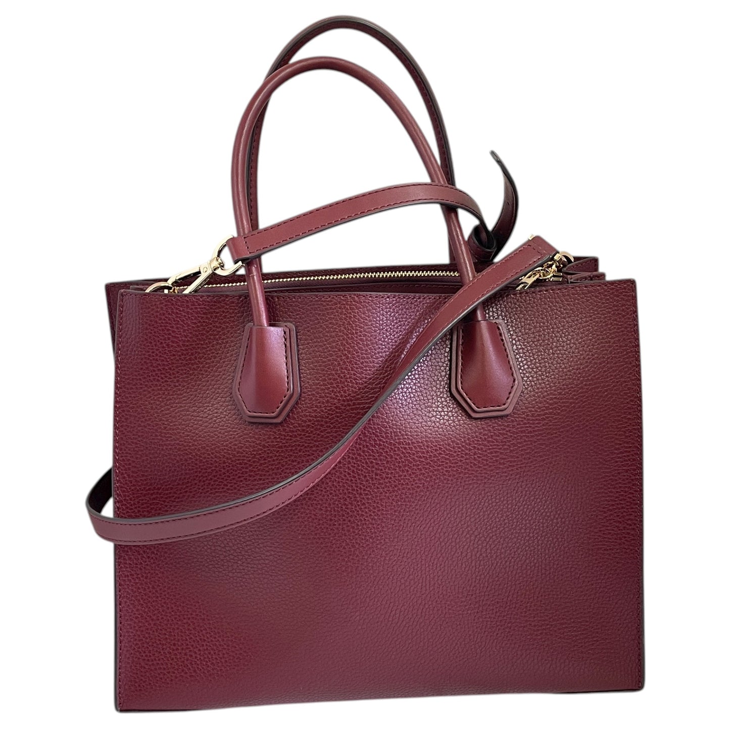 Tote Designer By Michael Kors In Maroon, Size:Medium