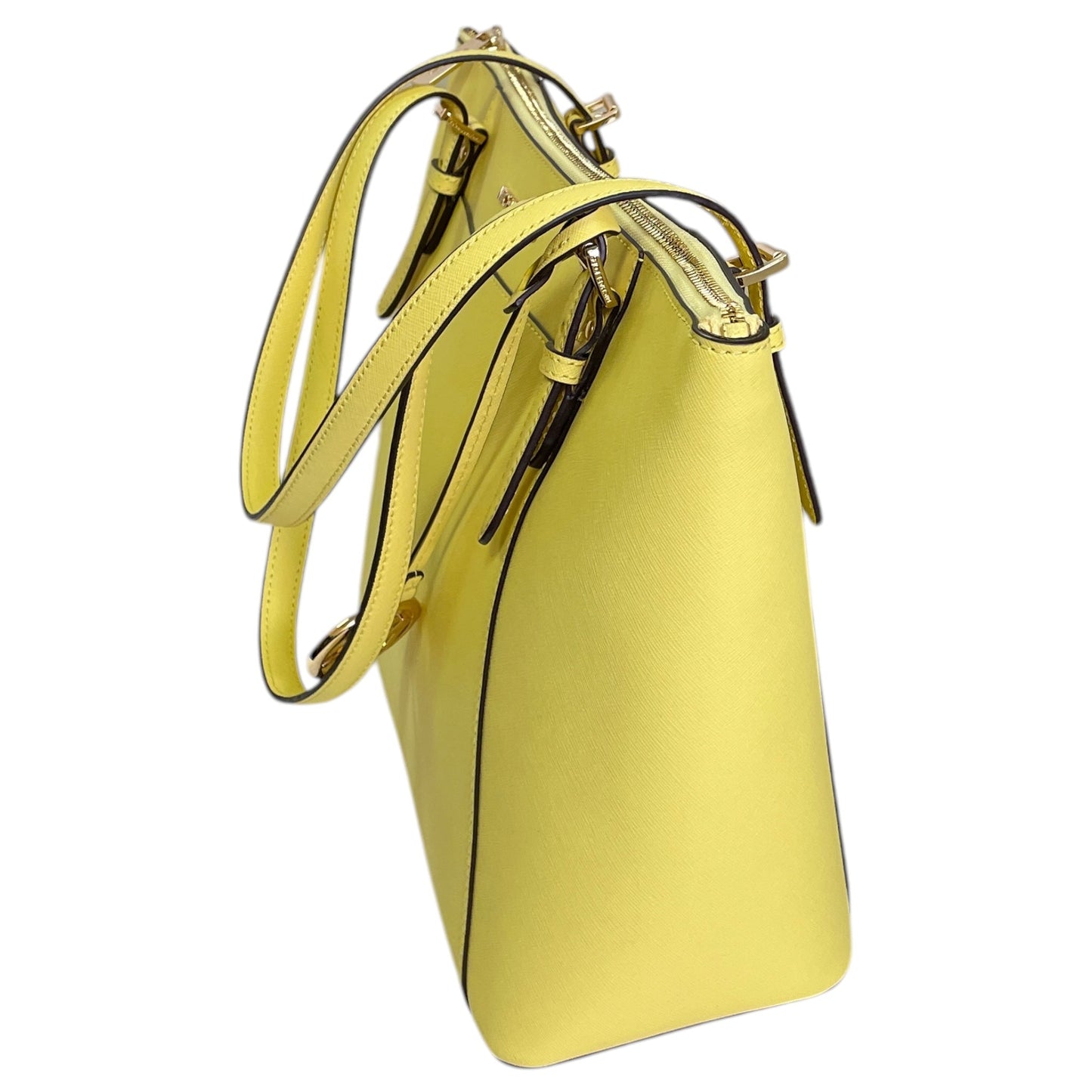 Handbag Designer By Michael Kors In Yellow, Size:Large