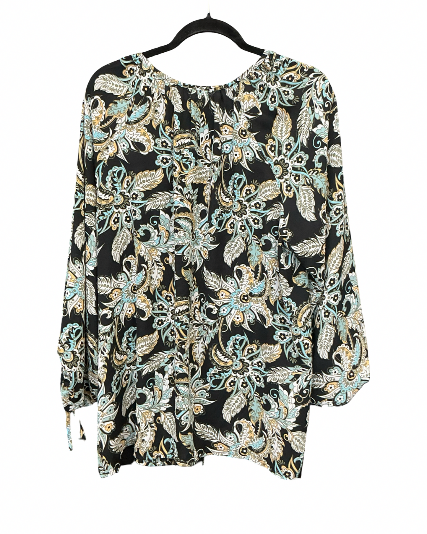 Top Ls By Belle By Kim Gravel In Black & Green, Size:2X