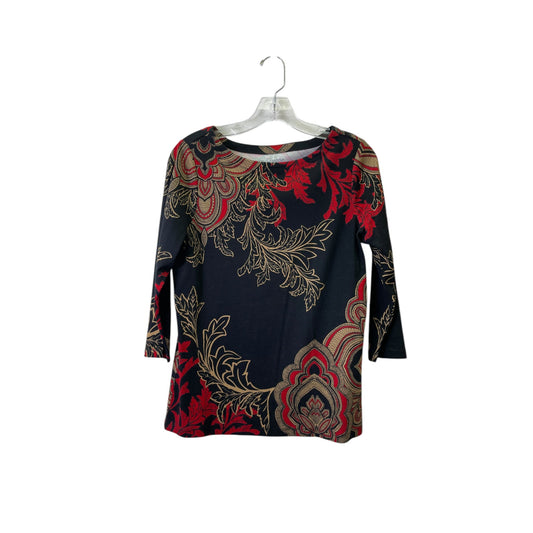 Top Ls By Chicos In Black & Red, Size:M