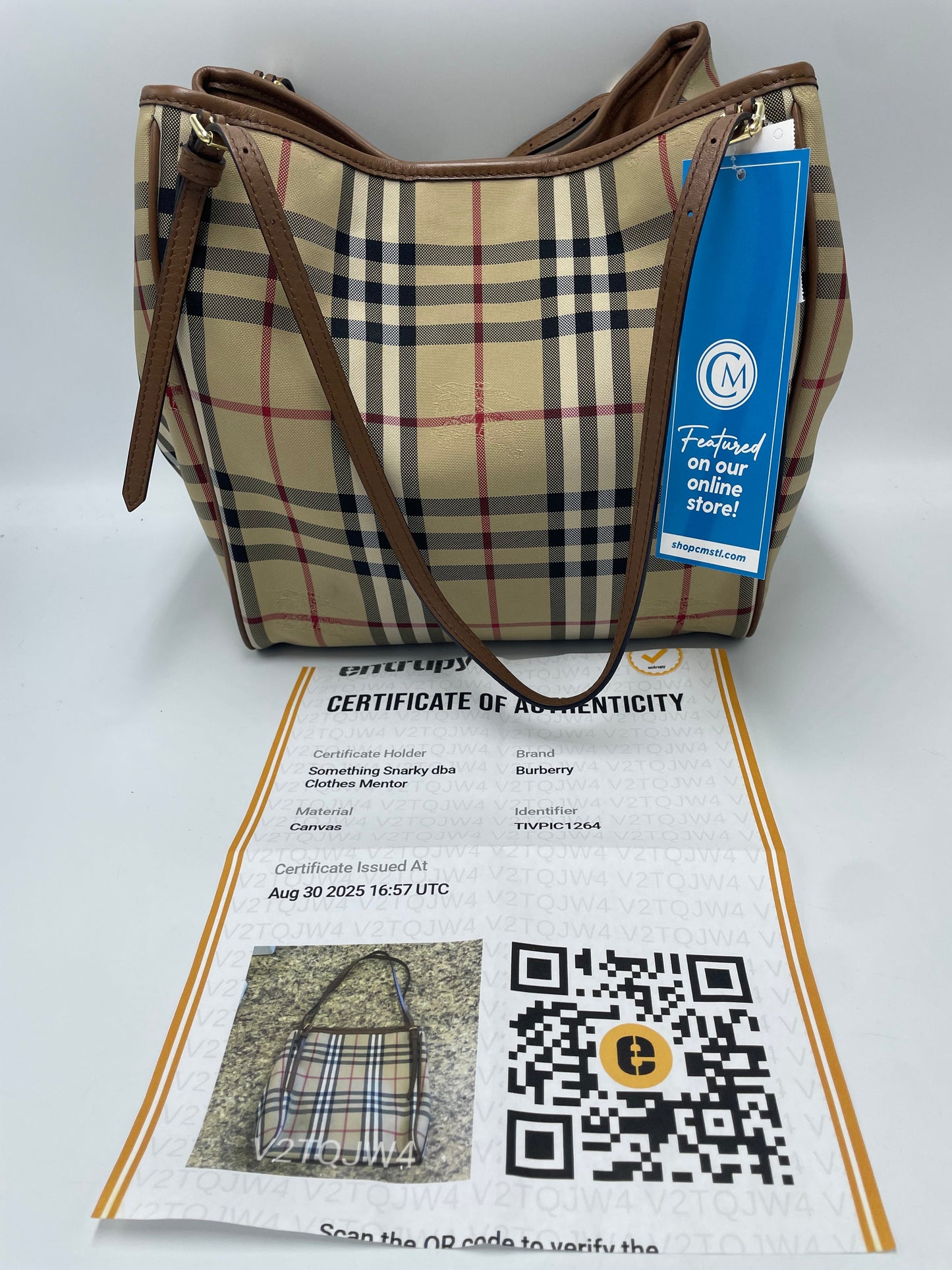 Burberry Horseferry Check Luxury Tote / Handbag