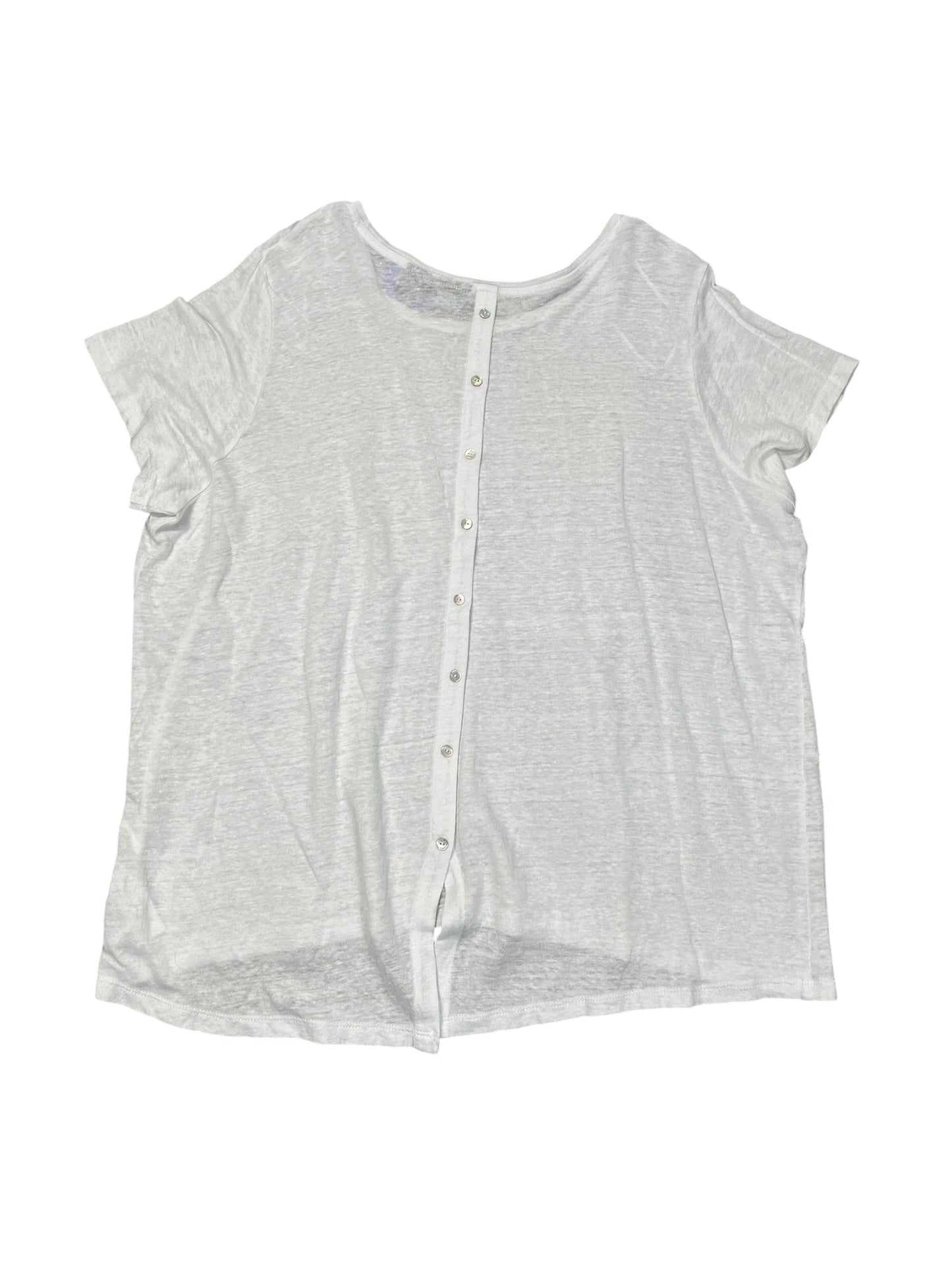 Top Ss By Tahari By Arthur Levine In White, Size:2X