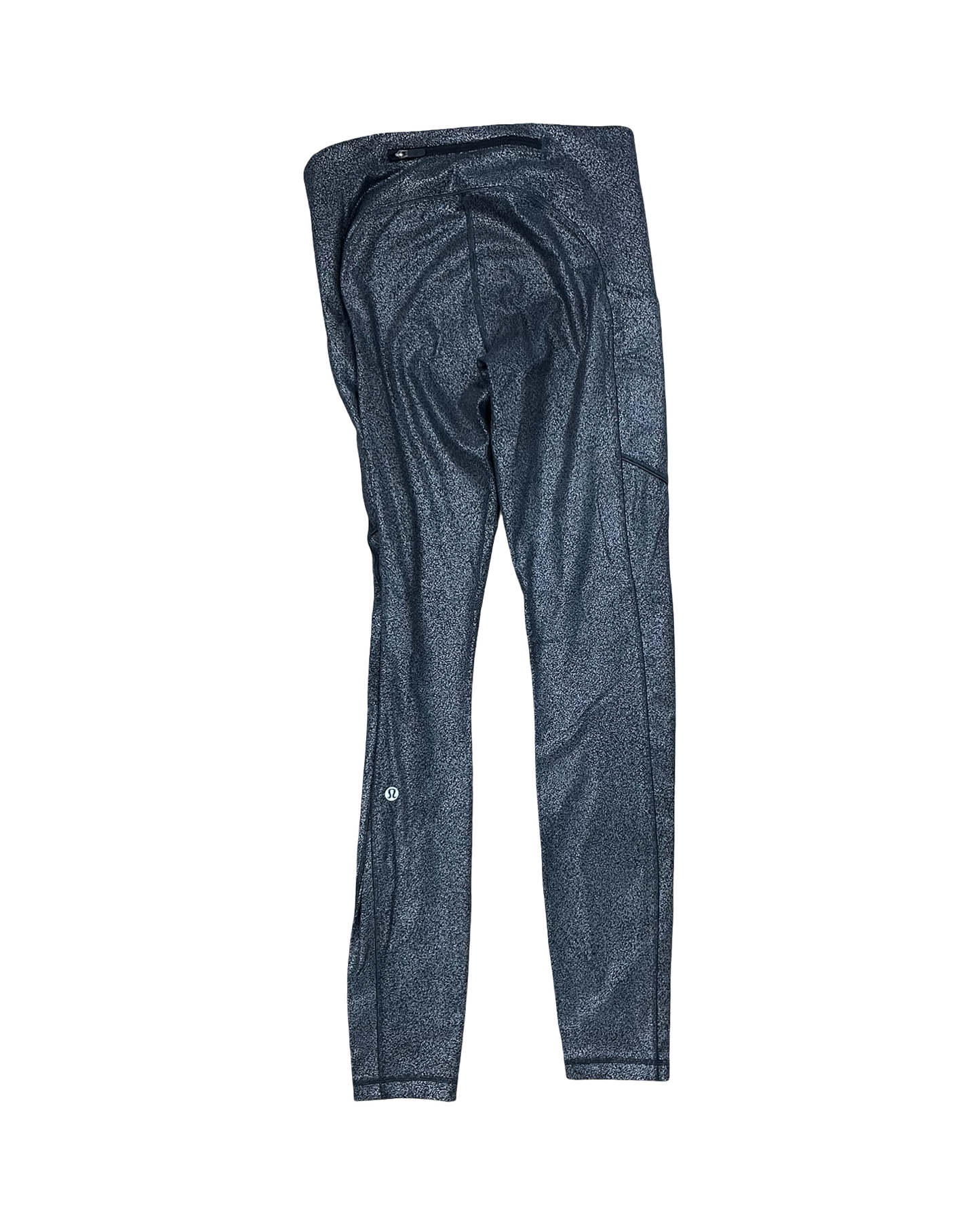 Athletic Leggings By Lululemon In Black & Silver, Size:4