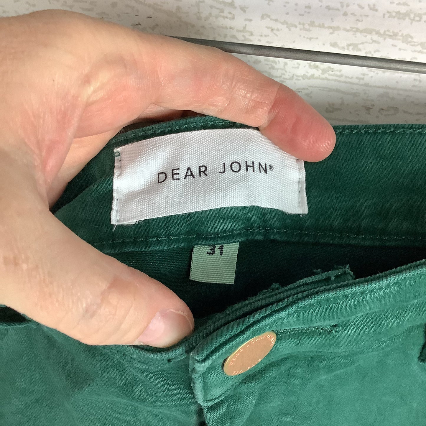 Jeans Wide Leg By Dear John In Green Denim, Size: 10 (31)