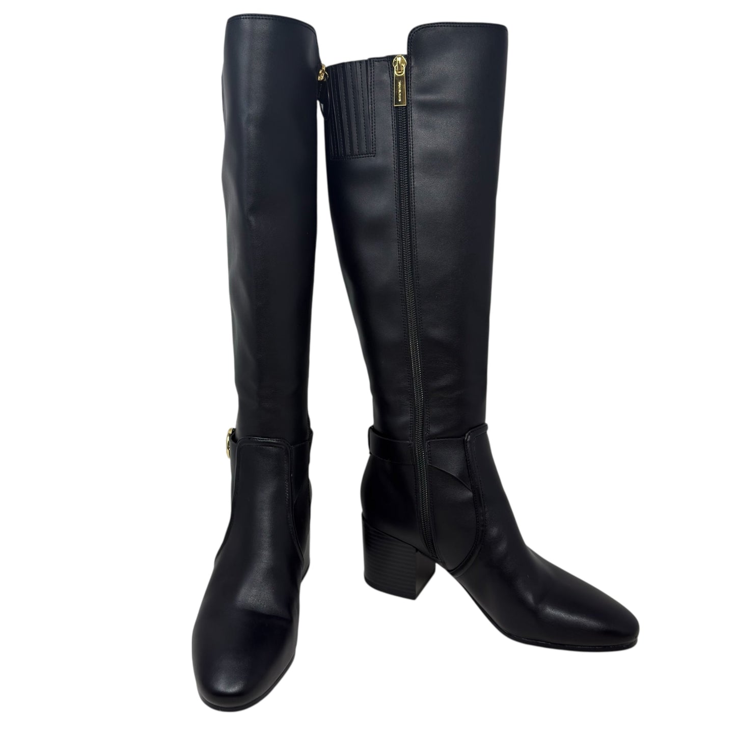 Carmen Leather Riding Boots By Michael By Michael Kors In Black, Size: 6.5