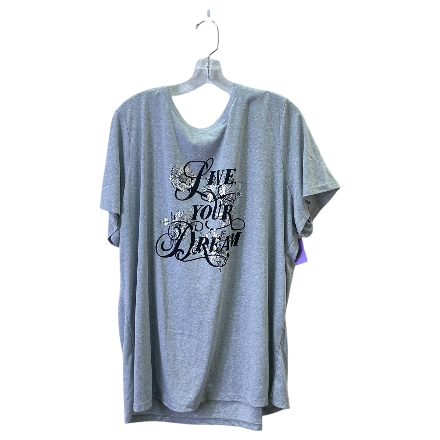 Top Ss Basic By Lane Bryant In Grey, Size:3X
