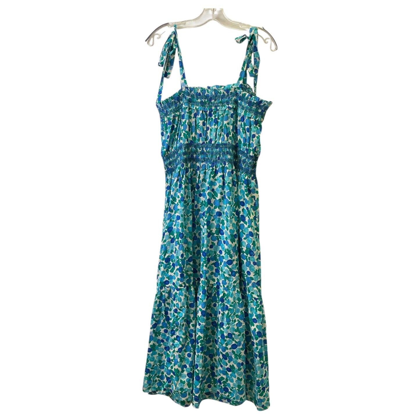 Dress Casual Maxi By J. Crew In Blue & Green, Size:M