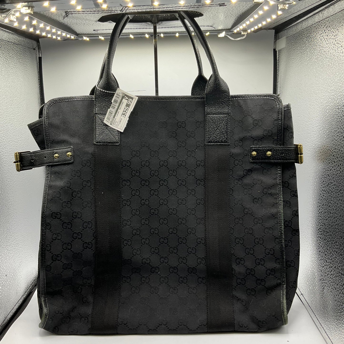 Handbag Luxury Designer By Gucci In Brown, Size:Large