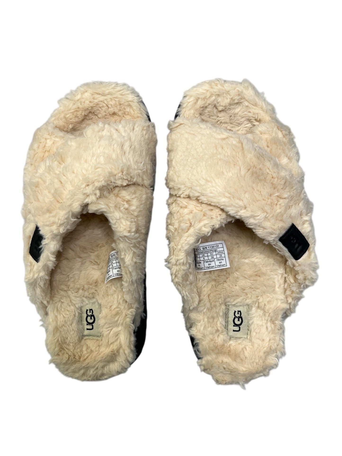 Sandals Designer By Ugg In Black & Tan, Size: 8