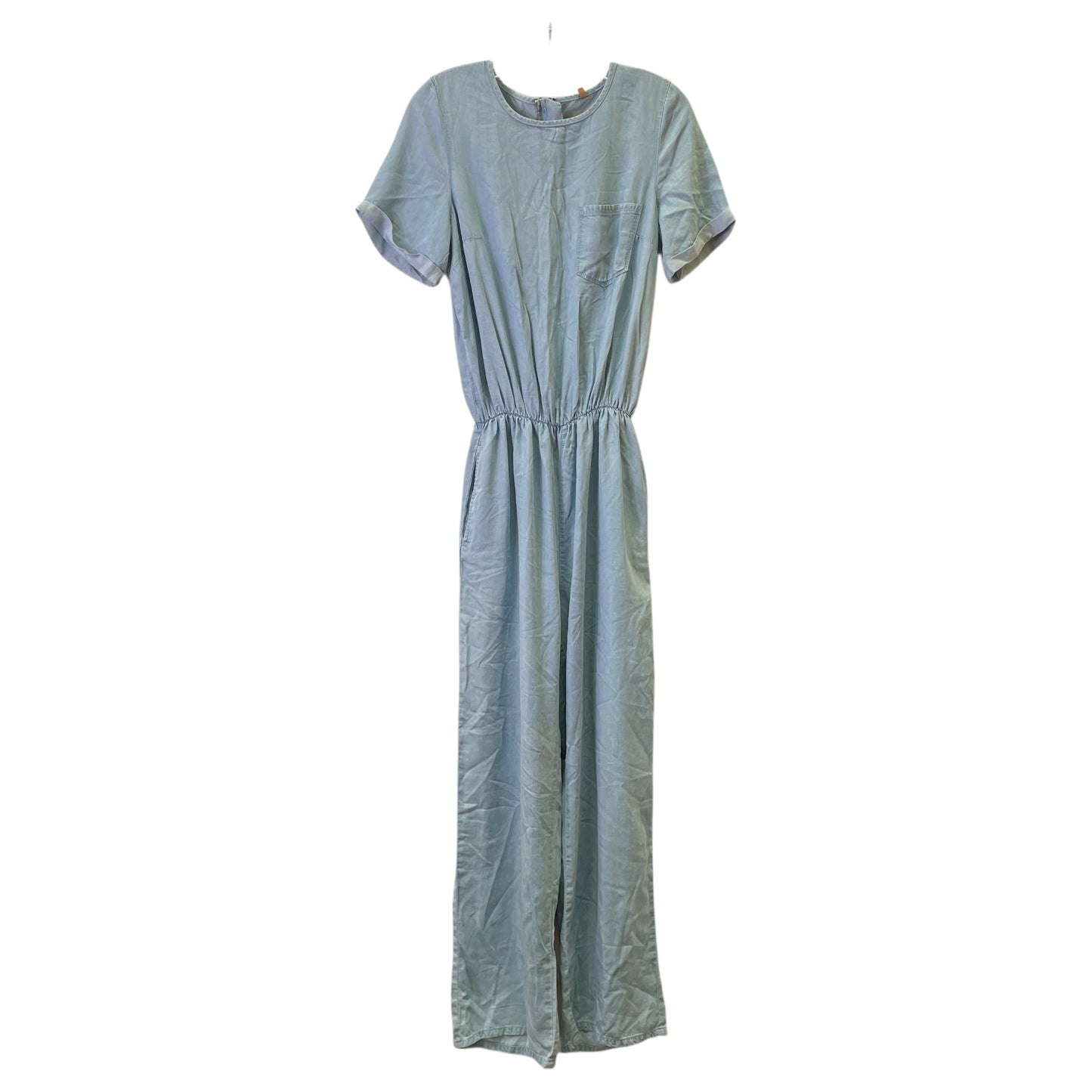 Jumpsuit By Topshop In Blue Denim, Size:M