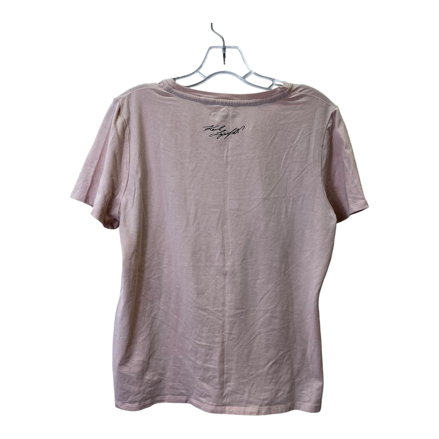 Top Ss Designer By Karl Lagerfeld In Peach, Size:M