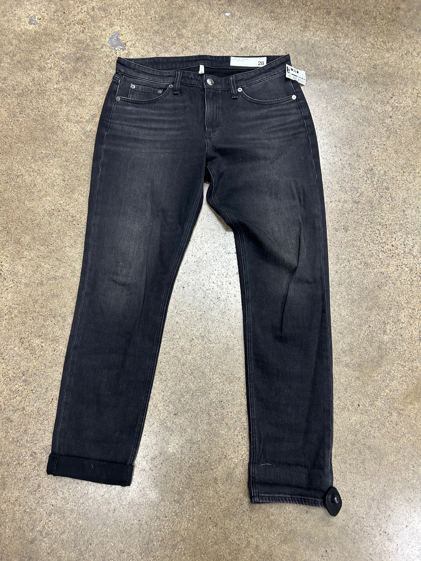 Jeans Boyfriend By Rag And Bone In Black, Size:6