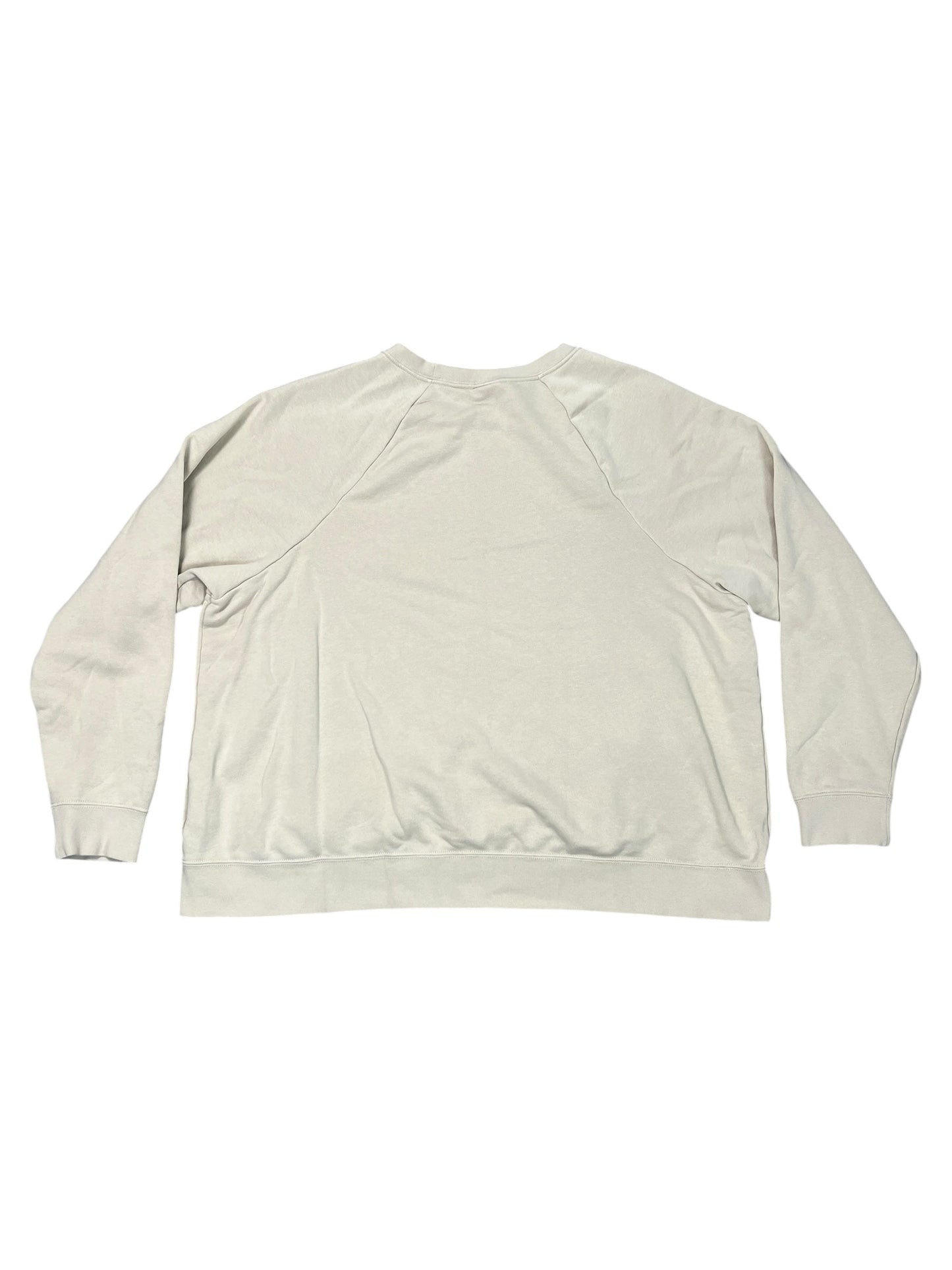 Athletic Sweatshirt Crewneck By Nike Apparel In Tan, Size:1X