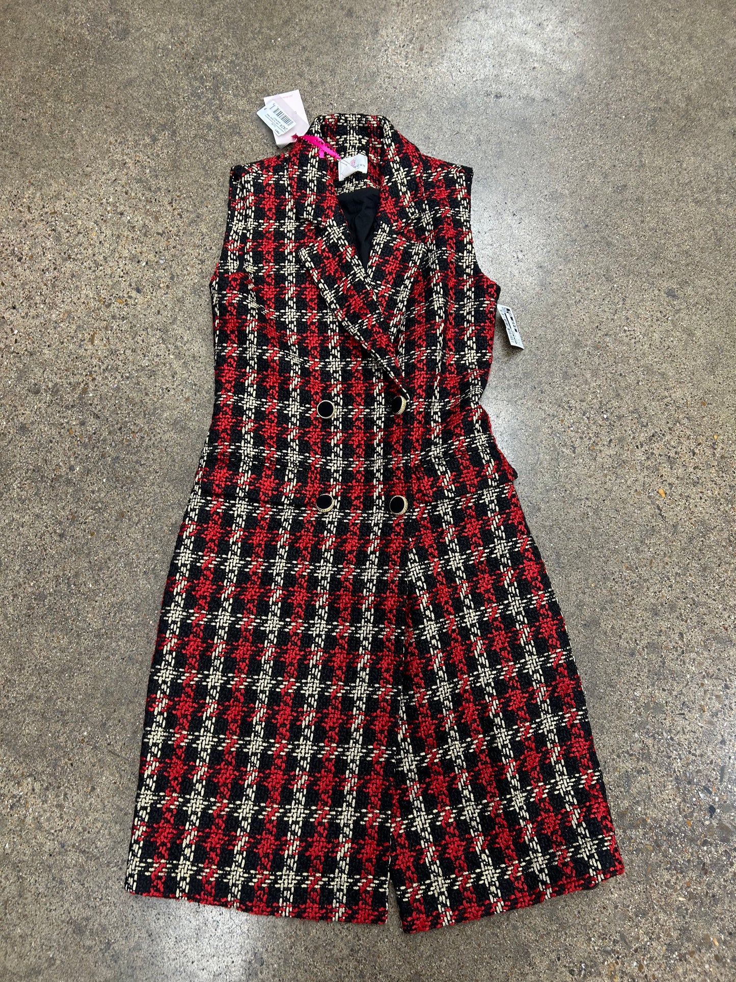Vest Other By Julie Brown In Plaid Pattern, Size:S