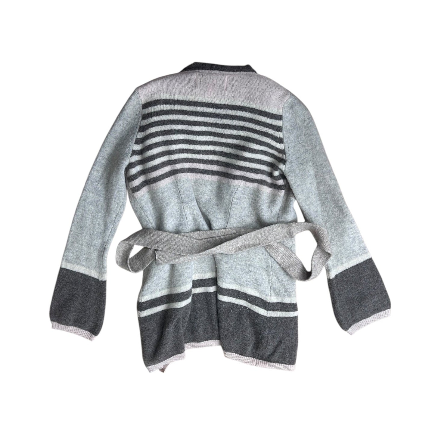 Sweater Cardigan By Cma In Grey & Pink, Size:M