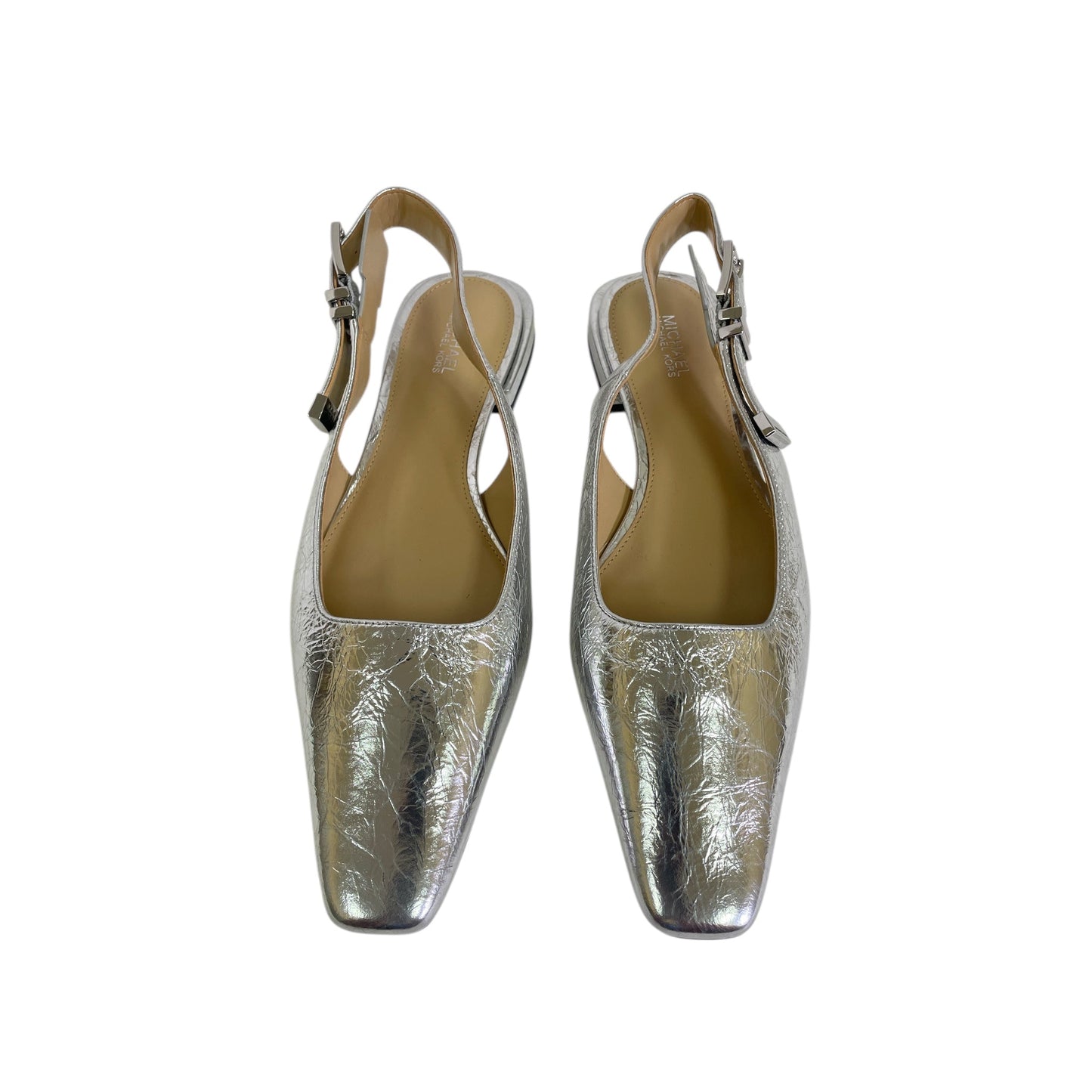 Shoes Flats By Michael By Michael Kors In Silver, Size:7.5