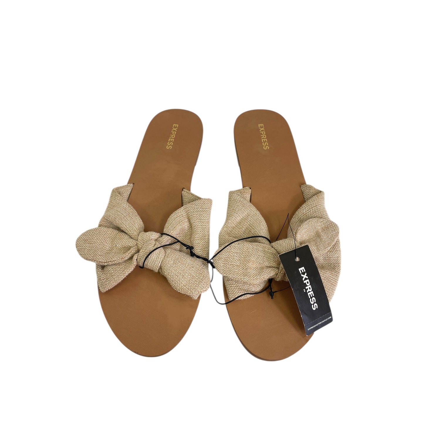 Sandals Flip Flops By Express In Tan, Size:10